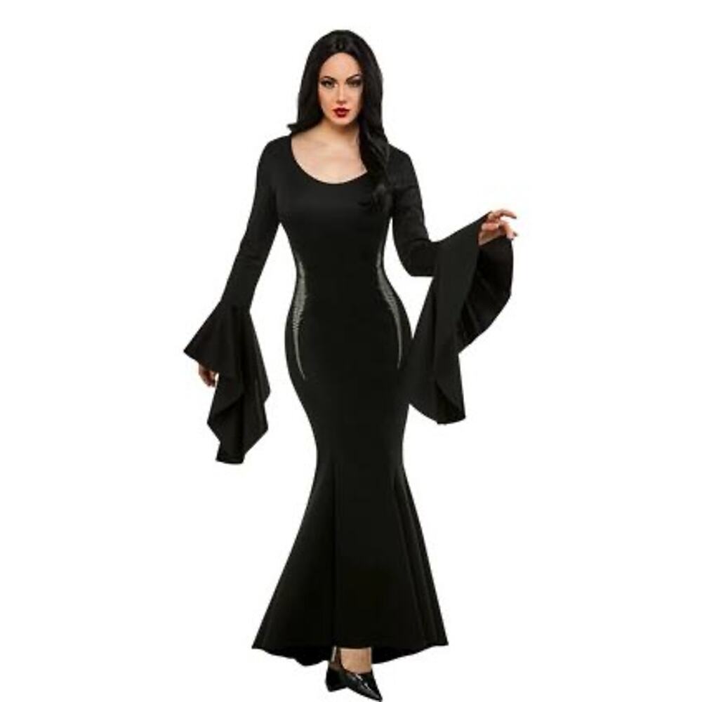 New Wednesday Nevermore Academy Morticia Addams Halloween Costume women’s medium - Picture 4 of 8